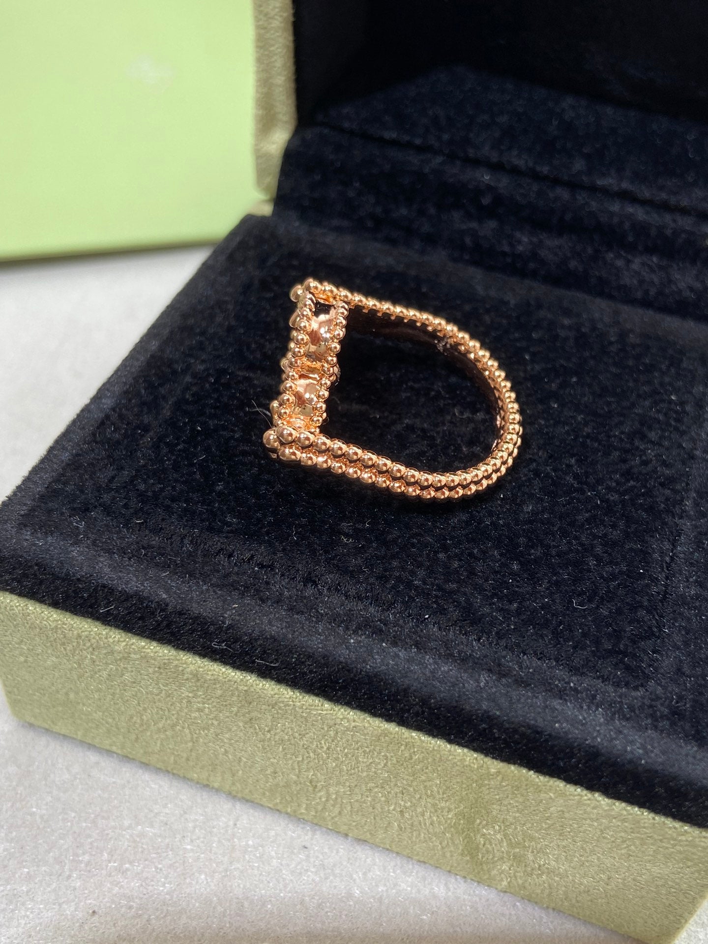 [Everoly JW]CLOVER RIVERSIBLE ROSE GOLD RING