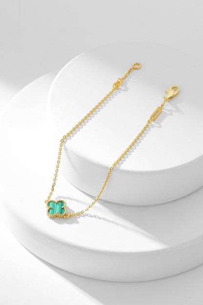 [Everoly JW]CLOVER BRACELET MALACHITE 1 MOTIF