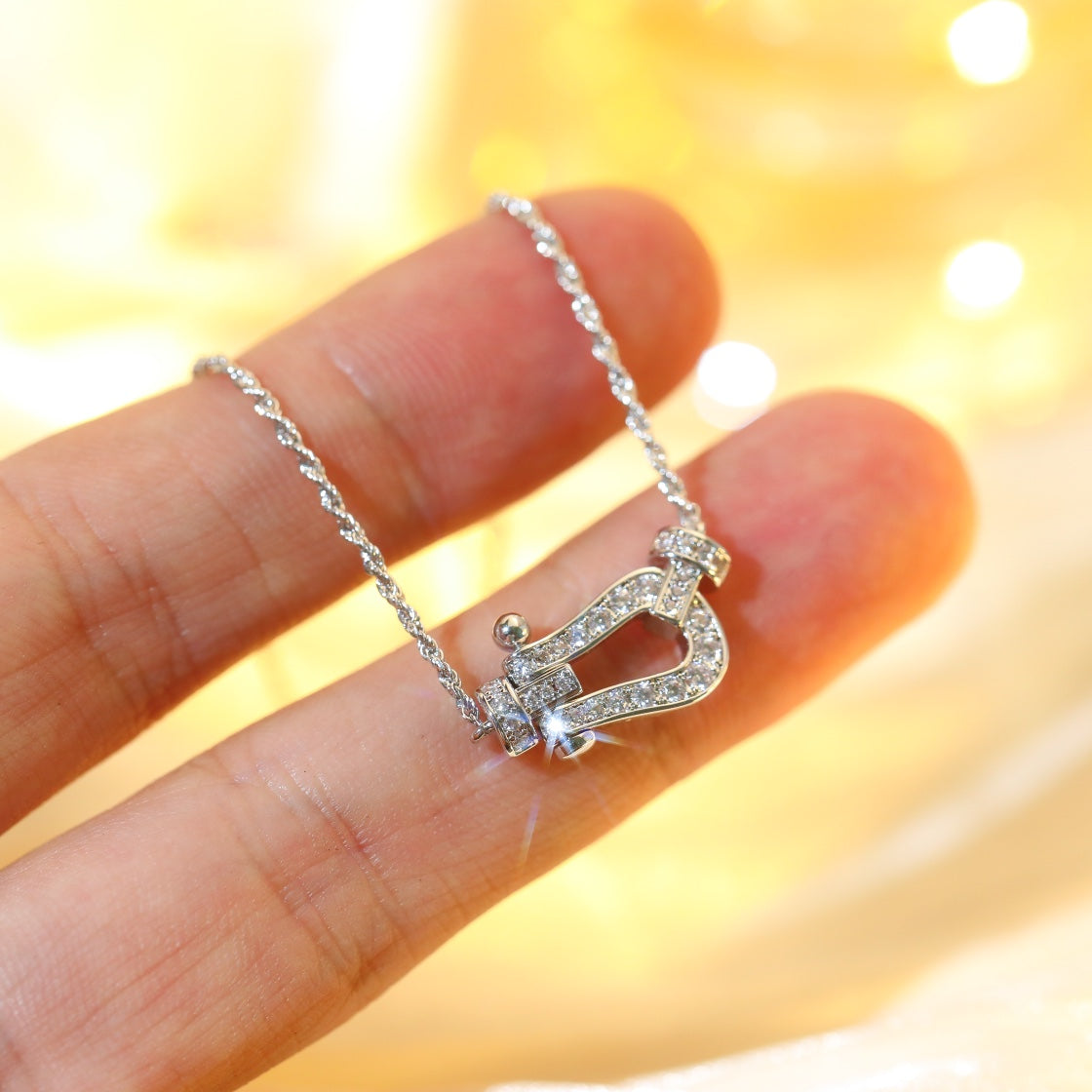 [Everoly JW]FORCE 10 DIAMOND SILVER NECKLACE MINI MODEL
