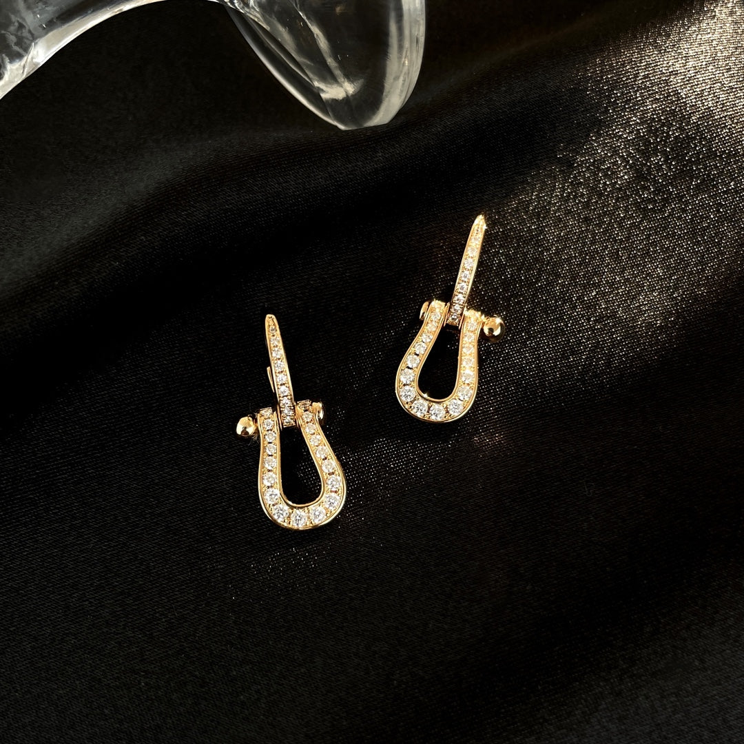 [Everoly JW]FORCE 10 FULL DIAMOND DROP EARRINGS MEDIUM MODEL