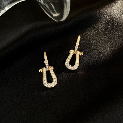 [Everoly JW]FORCE 10 FULL DIAMOND DROP EARRINGS MEDIUM MODEL