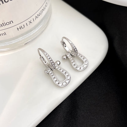 [Everoly JW]FORCE 10 FULL DIAMOND DROP EARRINGS MEDIUM MODEL