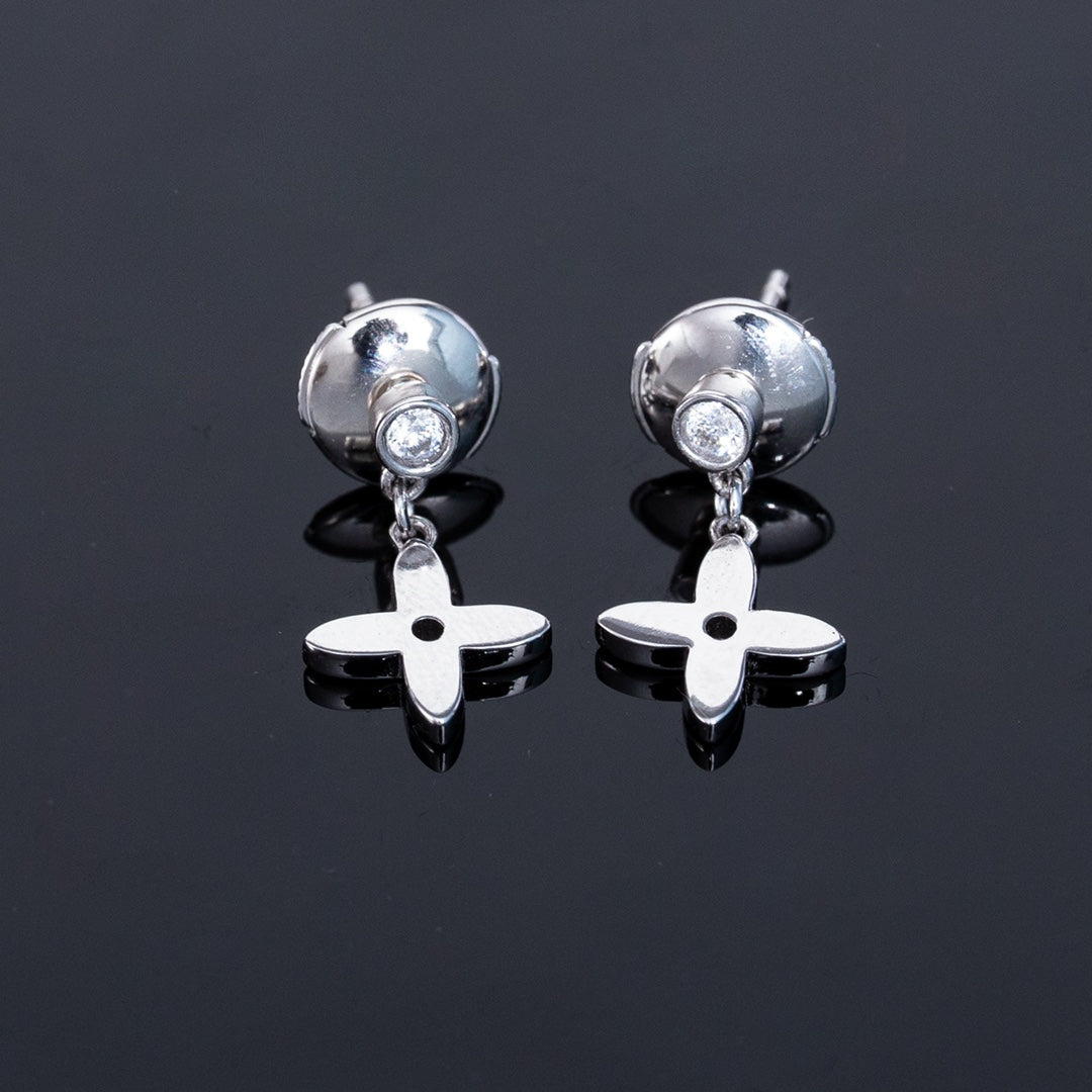 [Everoly JW]VIDYLLE SILVER DIAMOND MINI DROP EARRINGS