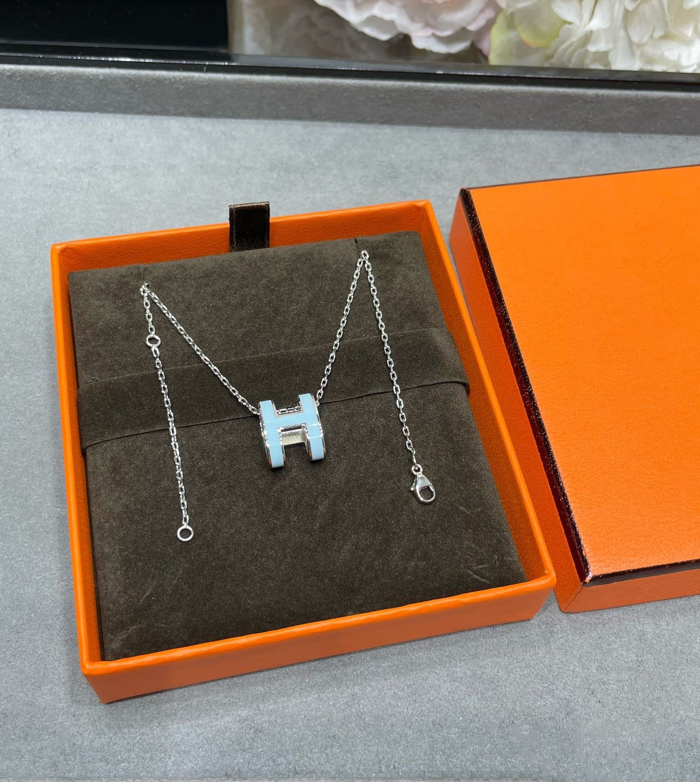 [Everoly JW]POP H SKY BLUE NECKLACE