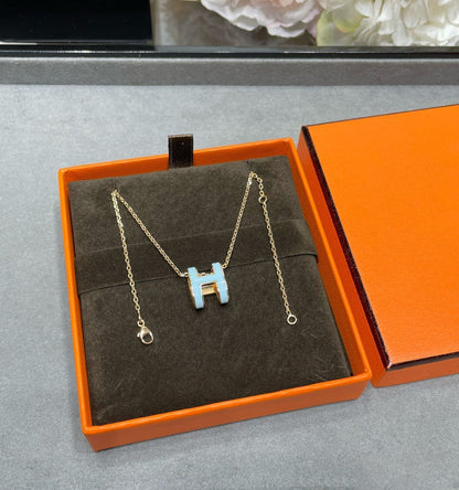 [Everoly JW]POP H SKY BLUE NECKLACE