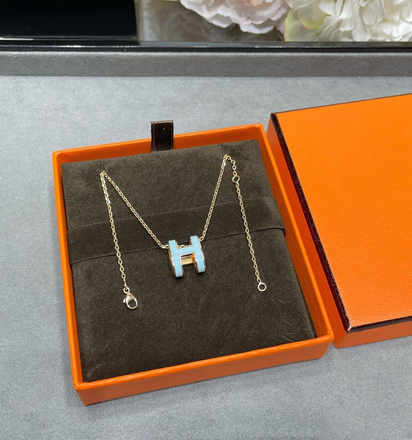 [Everoly JW]POP H SKY BLUE NECKLACE