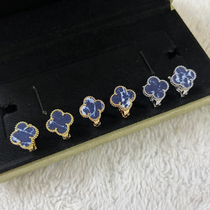 [Everoly JW]CLOVER PIETERSITE MEDIUM STUD EARRINGS