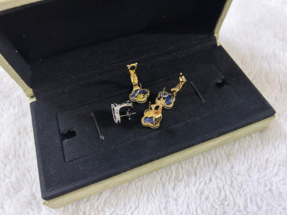 [Everoly JW]CLOVER PIETERSITE MEDIUM STUD EARRINGS