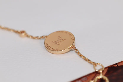 [Everoly JW]STAR AND SUN 4 MOTIF PINK GOLD MALACHITE BRACELET