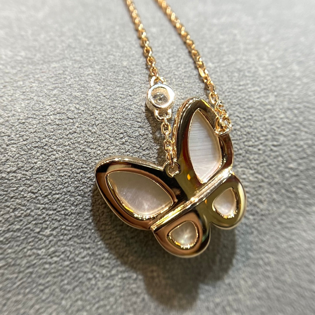 [Everoly JW]BUTTERFLY MOP DIAMOND NECKLACE