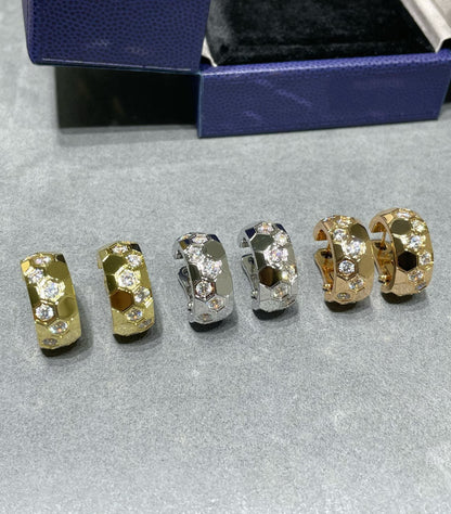 [Everoly JW]BEE LOVE DIAMOND HOOP EARRINGS