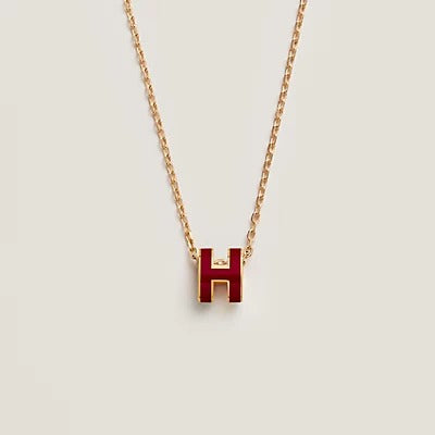 [Everoly JW]HM CLIC RED ENAMEL GOLD NECKLACE