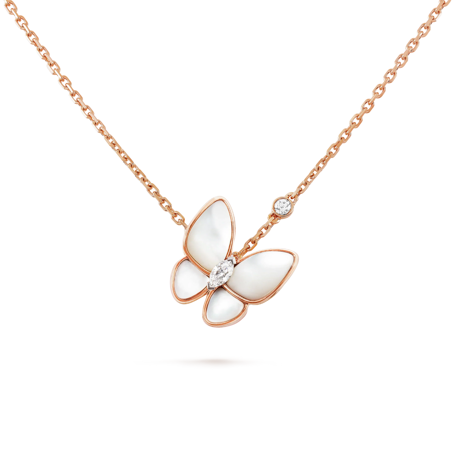 [Everoly JW]BUTTERFLY MOP DIAMOND NECKLACE
