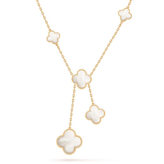 [Everoly JW]CLOVER MOTHER OF PEARL NECKLACE 6 MOTIF