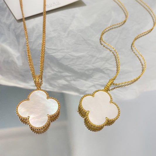 [Everoly JW]CLOVER 25MM MOP LARGE PENDANT NECKLACE