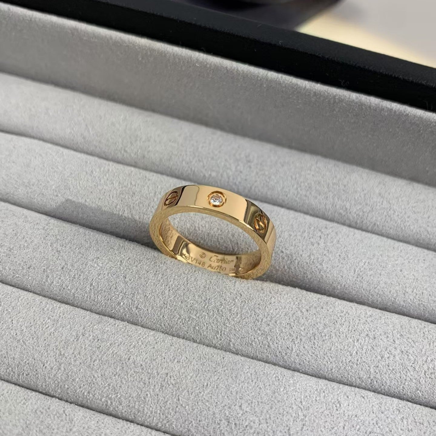 [Everoly JW]LOVE RING 4MM 1 DIAMOND PINK GOLD