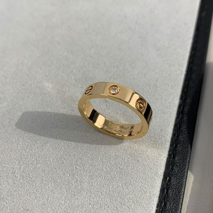 [Everoly JW]LOVE RING 4MM 1 DIAMOND PINK GOLD