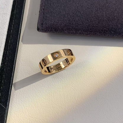 [Everoly JW]LOVE RING 4MM 1 DIAMOND PINK GOLD