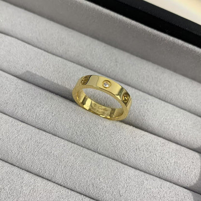 [Everoly JW]LOVE RING 4MM 1 DIAMOND GOLD