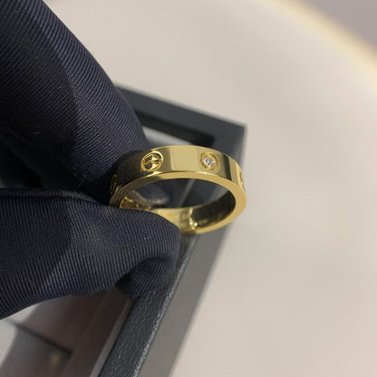 [Everoly JW]LOVE RING 4MM 1 DIAMOND GOLD