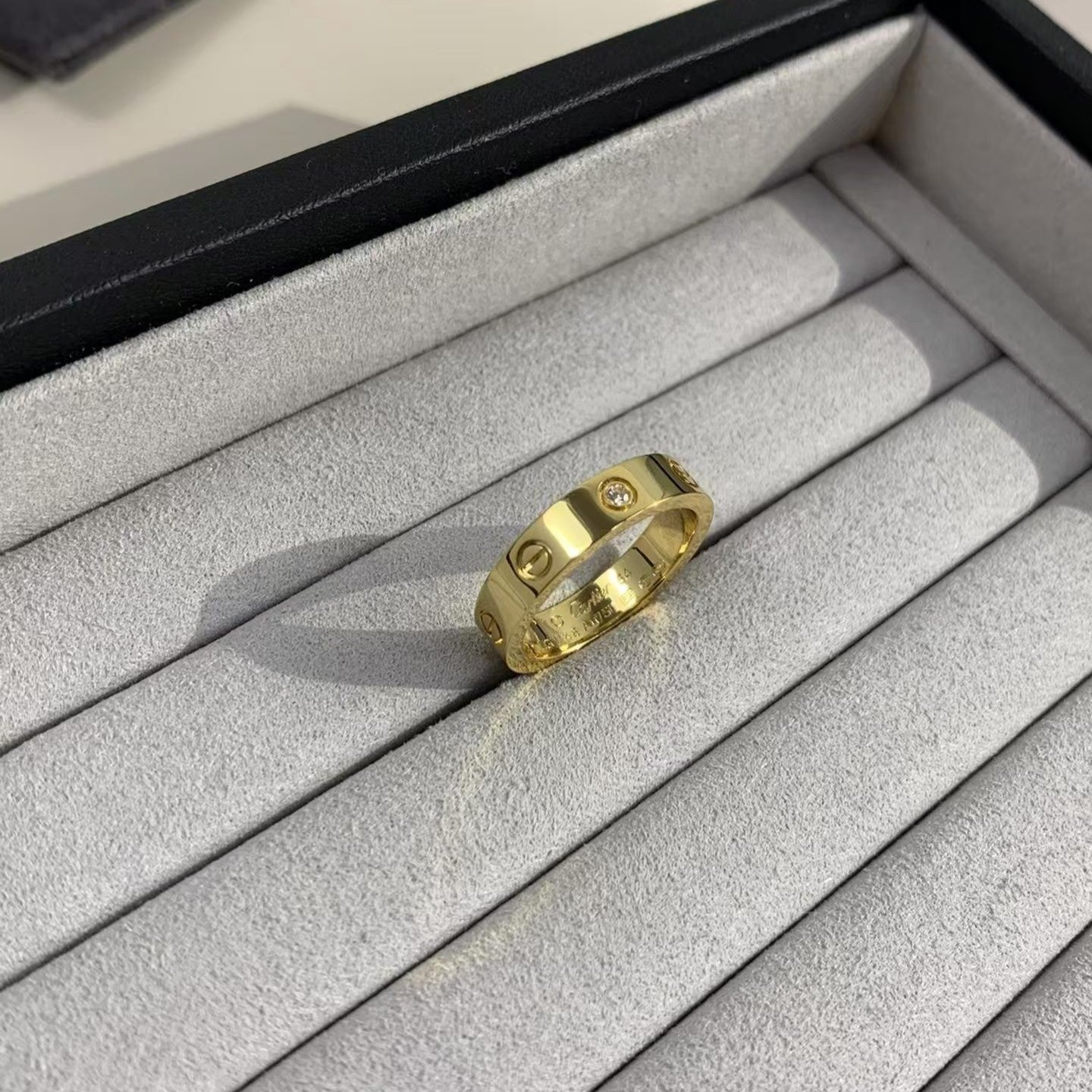 [Everoly JW]LOVE RING 4MM 1 DIAMOND GOLD