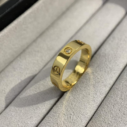 [Everoly JW]LOVE RING 4MM 1 DIAMOND GOLD