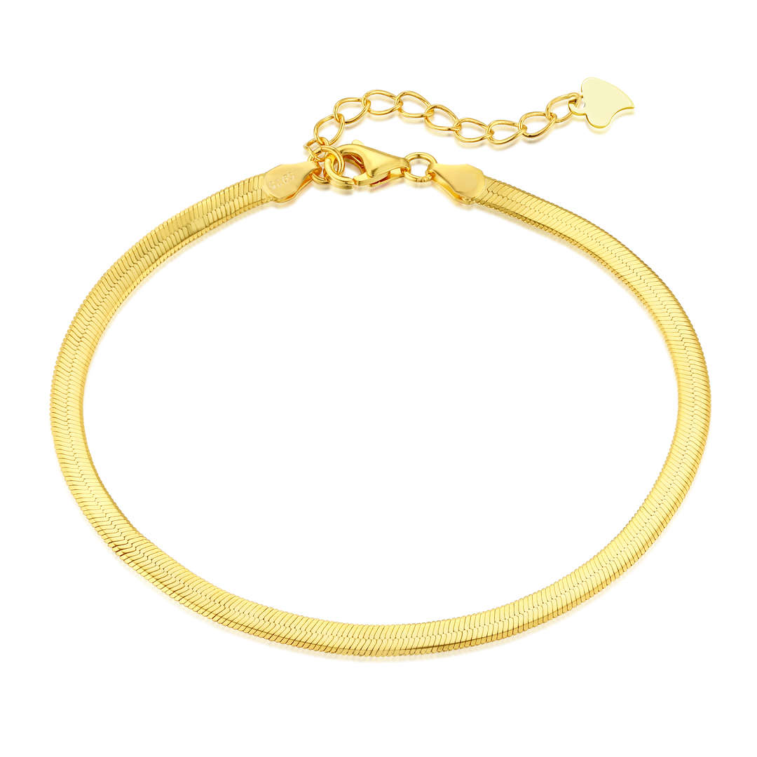 [Everoly JW]Flat Snake Bone Chain Blade Necklace