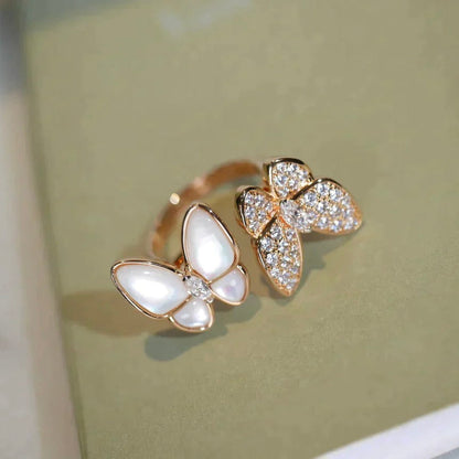 [Everoly JW]TWIN BUTTERFLY DIAMOND MOP RING