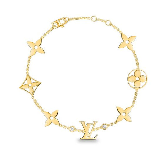 [Everoly JW]STAR AND SUN 7 MOTIFS GOLD BRACELET