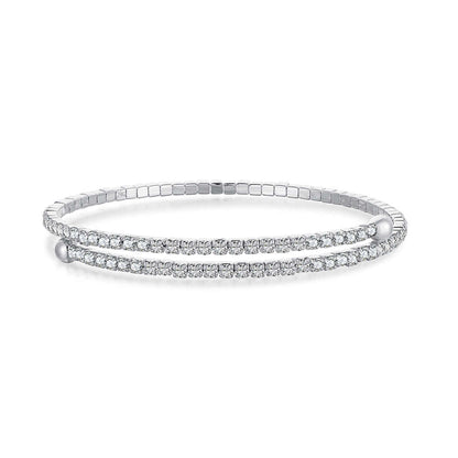 [Everoly JW]Row of Diamonds Round Fashion Bracelet