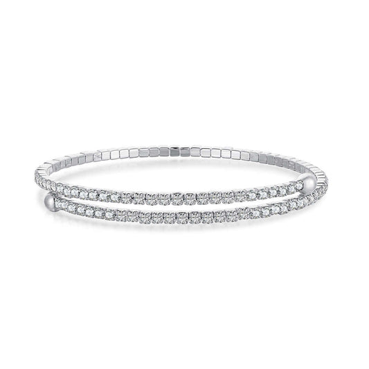 [Everoly JW]Row of Diamonds Round Fashion Bracelet