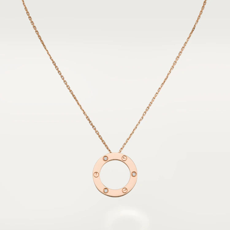 [Everoly JW]LOVE NECKLACE 16MM 3 DIAMONDS