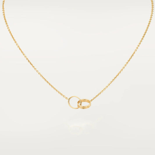 [Everoly JW]LOVE NECKLACE DOUBLE RING GOLD