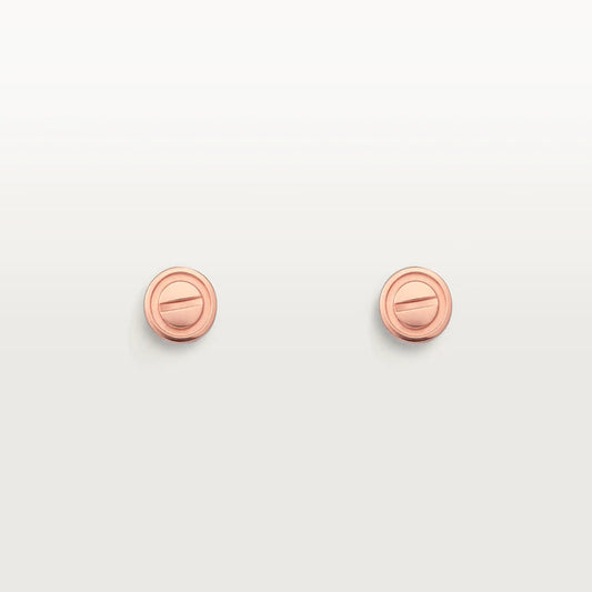 [Everoly JW]LOVE EARRINGS PINK GOLD 10MM