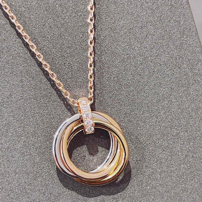 [Everoly JW]TRINITY NECKLACE GOLD  DIAMONDS