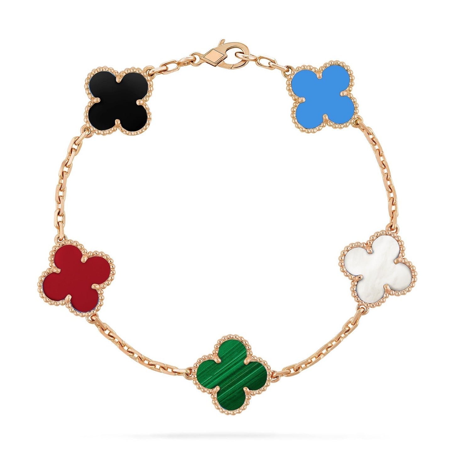[Everoly JW]CLOVER 5 MOTIFS MULTICOLOR  BRACELET