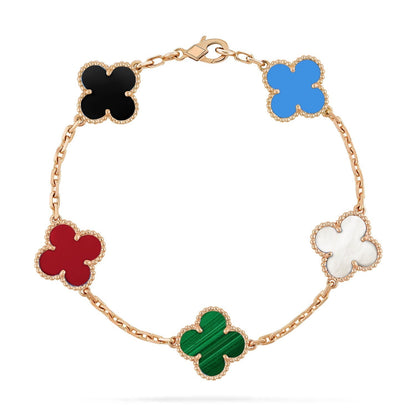 [Everoly JW]CLOVER 5 MOTIFS MULTICOLOR  BRACELET