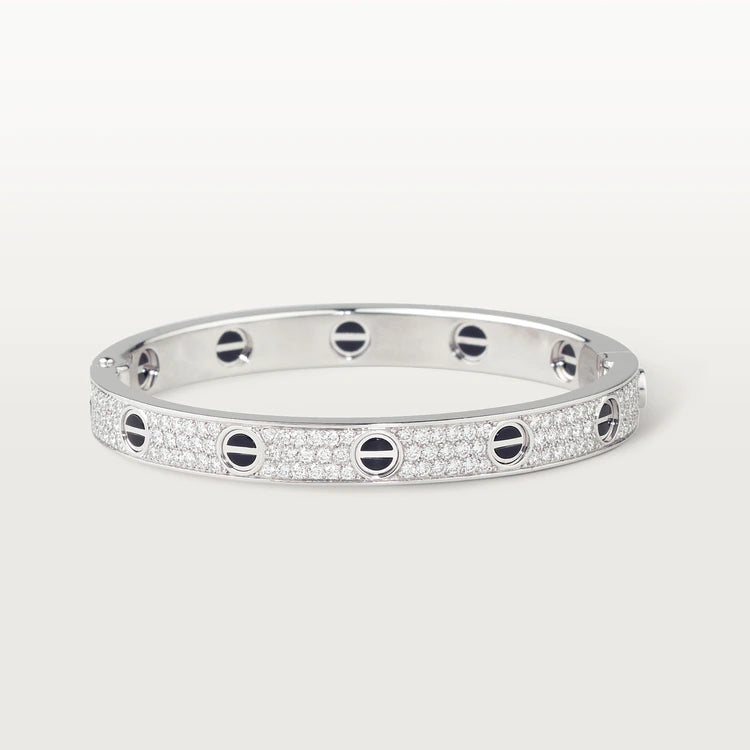 [Everoly JW]LOVE BRACELET 6.1MM DIAMOND-PAVED CERAMIC