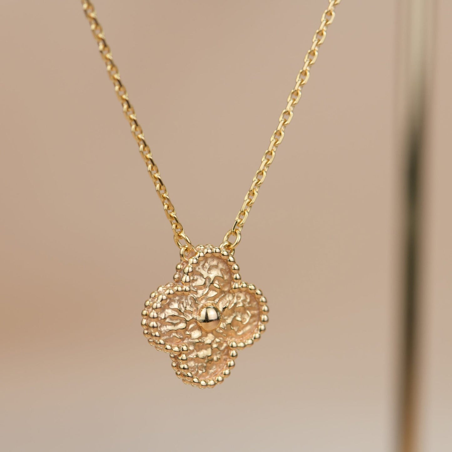 [Everoly JW]CLOVER 15MM  BRONZING NECKLACE