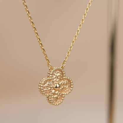 [Everoly JW]CLOVER 15MM  BRONZING NECKLACE