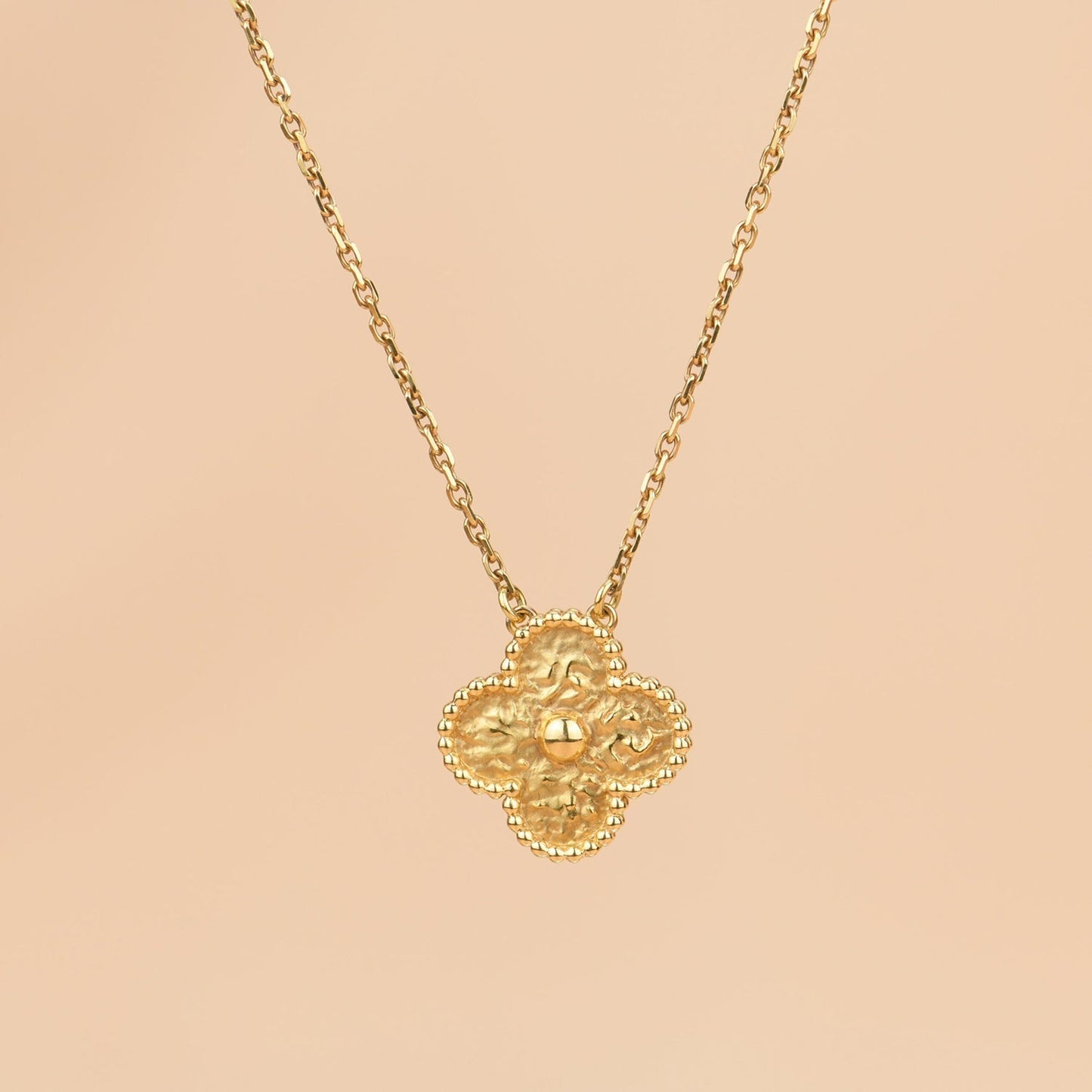 [Everoly JW]CLOVER 15MM  BRONZING NECKLACE