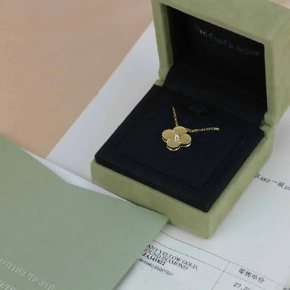 [Everoly JW]CLOVER 15MM DIAMOND GOLD MOTHER OF PEARL NECKLACE