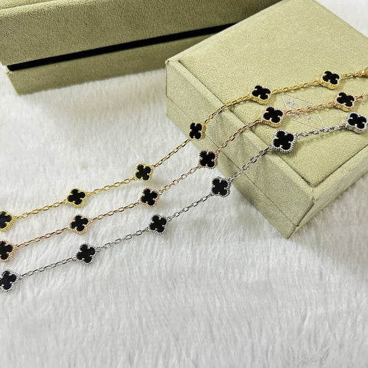 [Everoly JW]CLOVER 6 MOTIF  ONYXS BRACELET