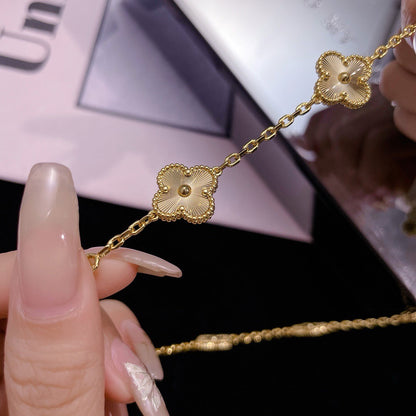 [Everoly JW]CLOVER 10 MOTIFS LASER NECKLACE