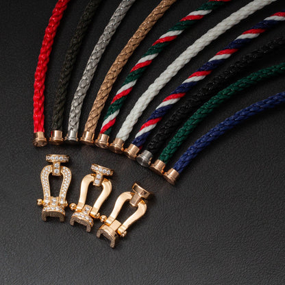 [Everoly JW]FORCE LARGE HORSESHOE FULL DIAMOND BRACELET GOLD