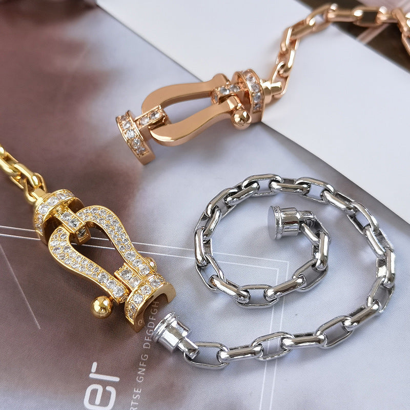 [Everoly JW]FORCE LARGE HORSESHOE CLASP  METAL BRACELET