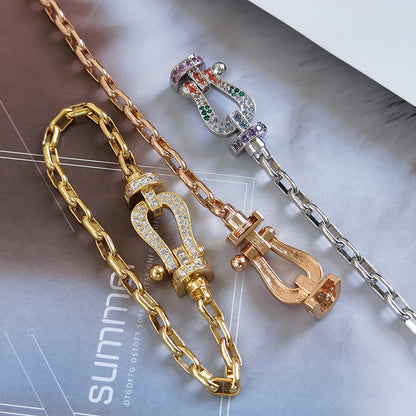 [Everoly JW]FORCE LARGE HORSESHOE CLASP  METAL BRACELET