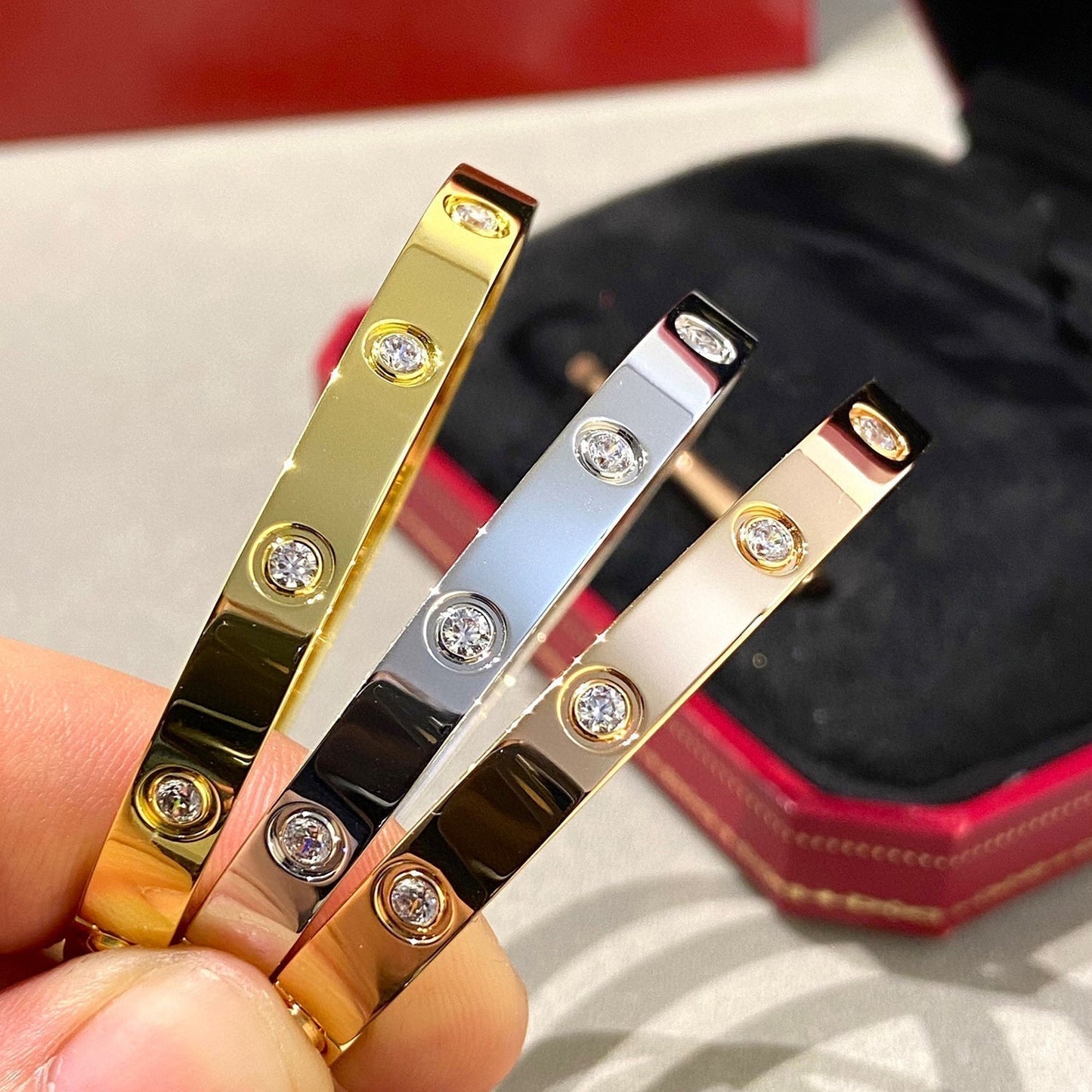 [Everoly JW]LOVE BRACELET 6.1MM 10 DIAMONDS