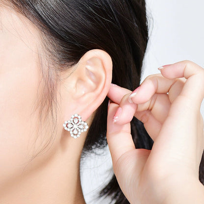 [Everoly JW]LOOP EARRINGS FULL MOTIF DIAMOND 16MM