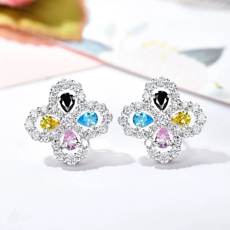 [Everoly JW]LOOP EARRINGS FULL MOTIF DIAMOND 16MM